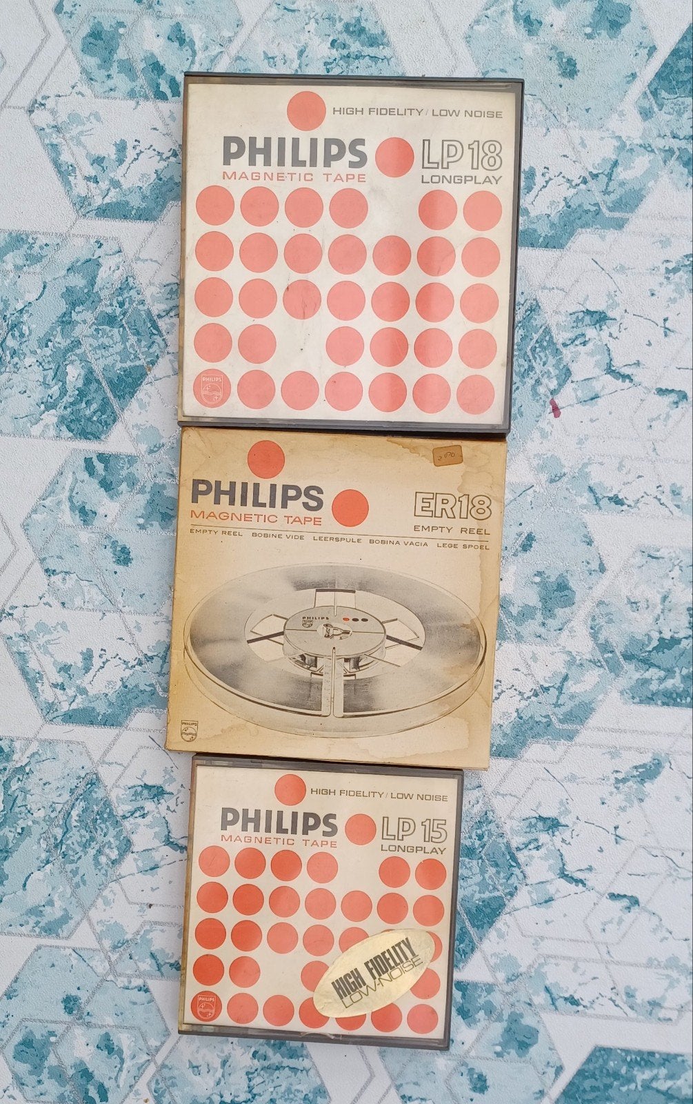 Philips LP18 & LP15 Magnetic Tape en lege spoel, Audio, Tv en Foto, Bandrecorders, Ophalen of Verzenden, Onderdeel, Met banden