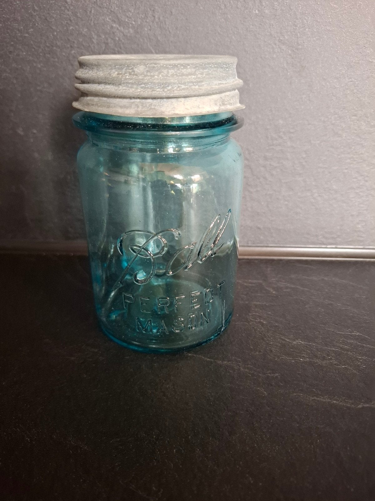 Vintage Ball Perfect Mason Weckpot - Blauw Glas, Ophalen of Verzenden