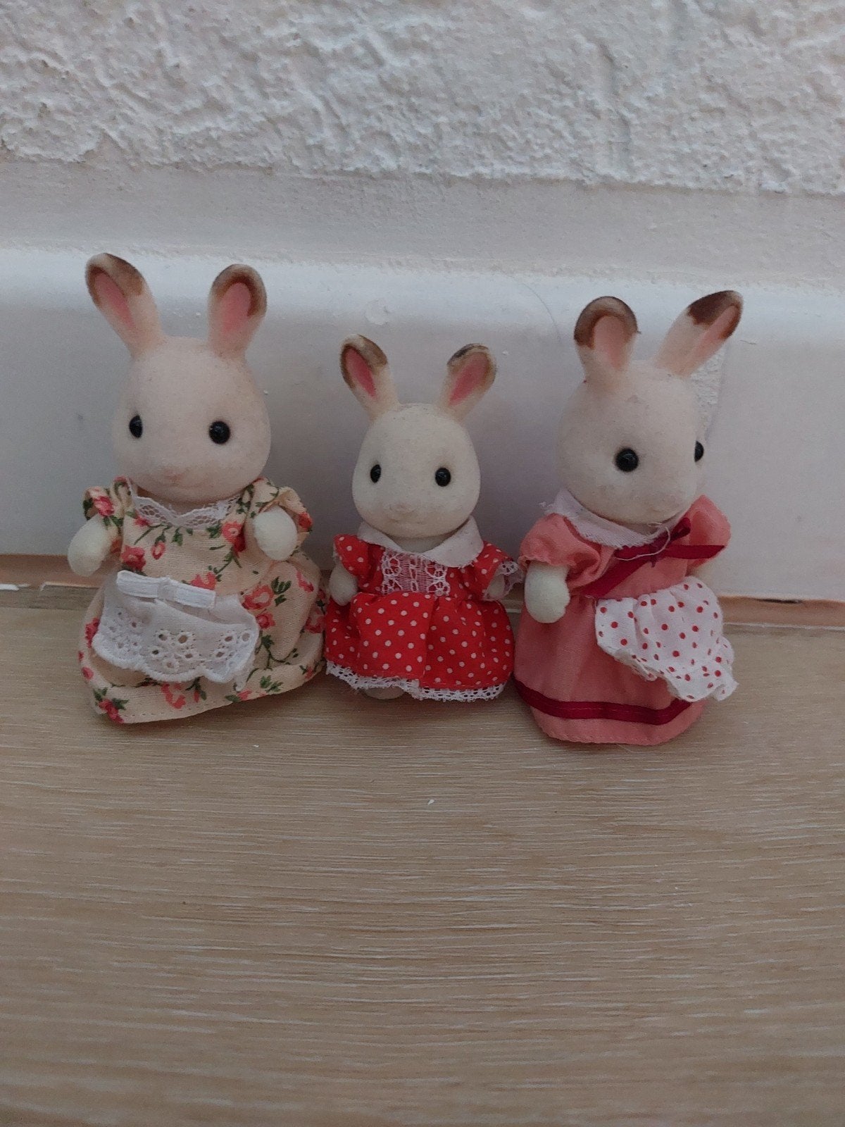 Sylvanian families 3 konijnen, Ophalen of Verzenden, Zo goed als nieuw, Popje