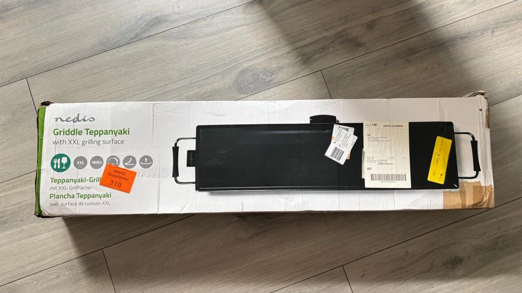 Nieuwe Nedis XXL Teppanyaki Grill - Nooit Gebruikt, Witgoed en Apparatuur, Grillplaten, Ophalen of Verzenden, Nieuw, Tafelgrill
