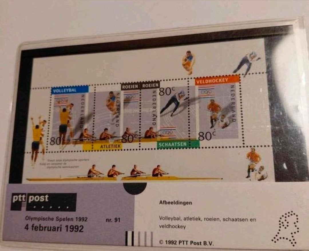Olympische Spelen 1992 PTT Post Postzegelvel, Ophalen of Verzenden, Na 1940, Postfris