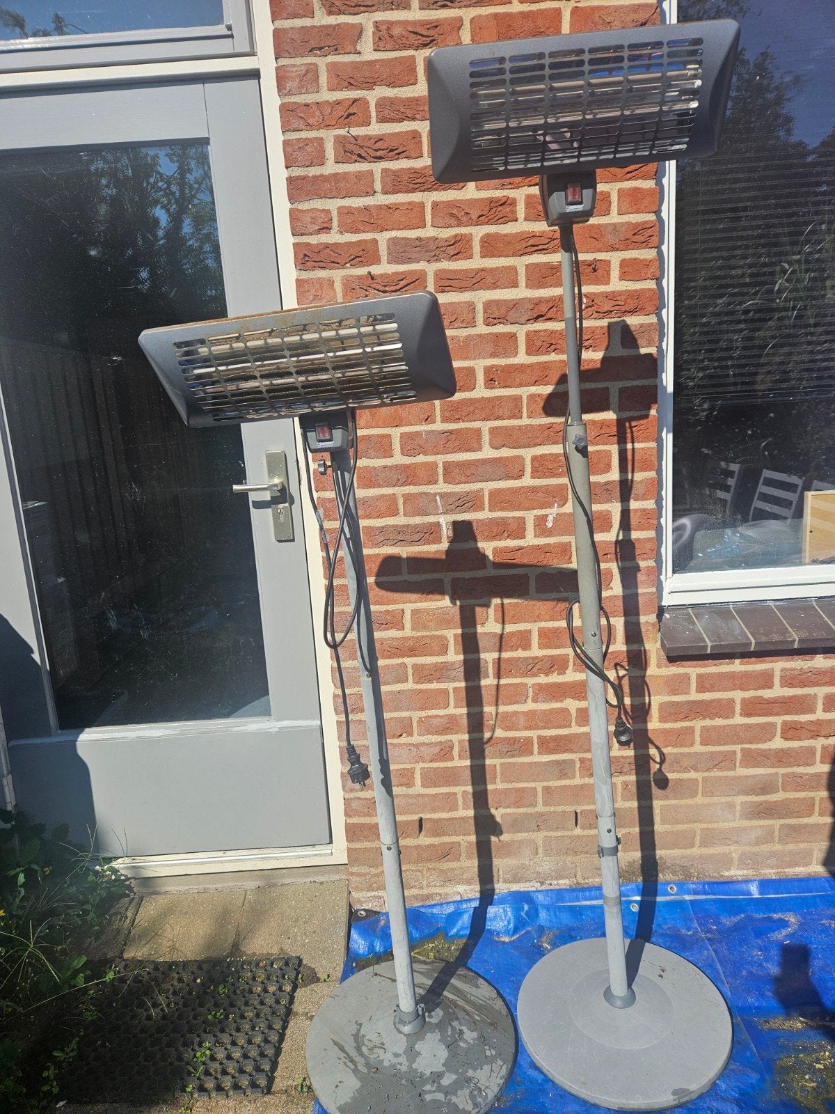 2 Eurom terrasheaters - Elektrische terrasverwarming, Tuin en Terras, Ophalen, Gebruikt, Elektrisch, Vloer