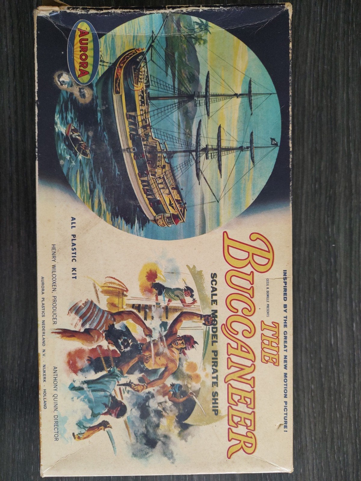 Aurora no.429 The Buccaneer Piratenschip 1/100 1958 zeldzaam, Hobby en Vrije tijd, Modelbouw | Boten en Schepen, Ophalen of Verzenden