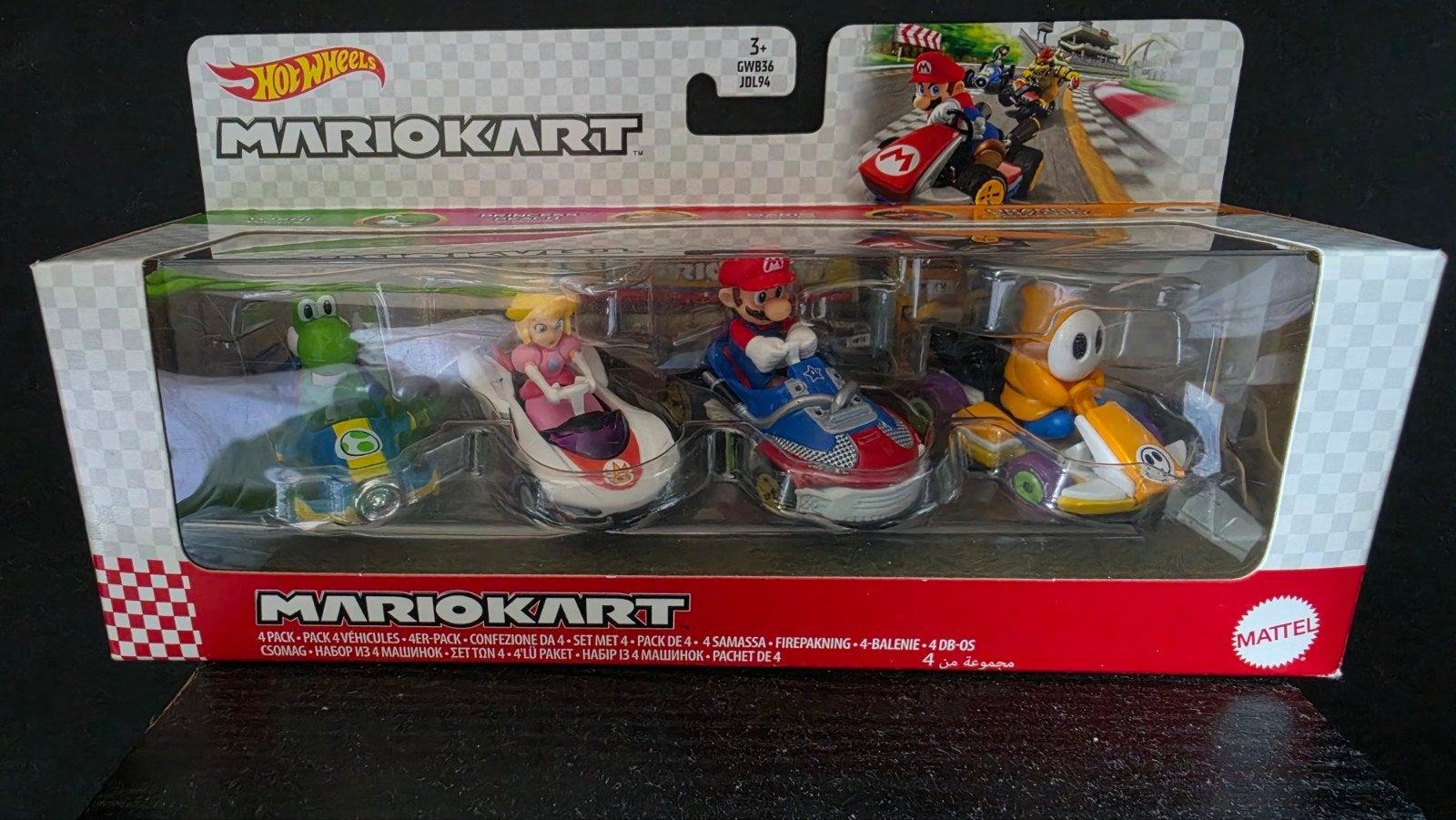 Mario Hot Wheels 4-pack, Ophalen of Verzenden, Nieuw