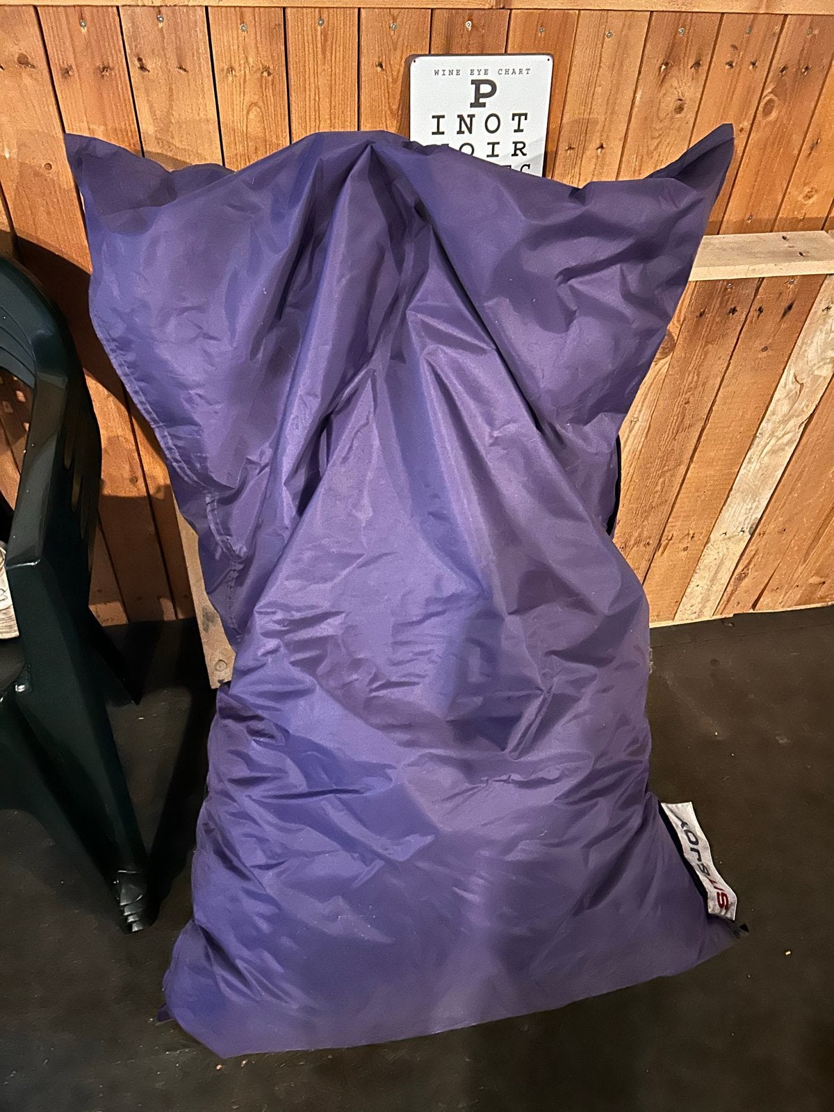 Comfortabele paarse zitzak, Huis en Inrichting, Ophalen, Gebruikt, Paars, Zitzak