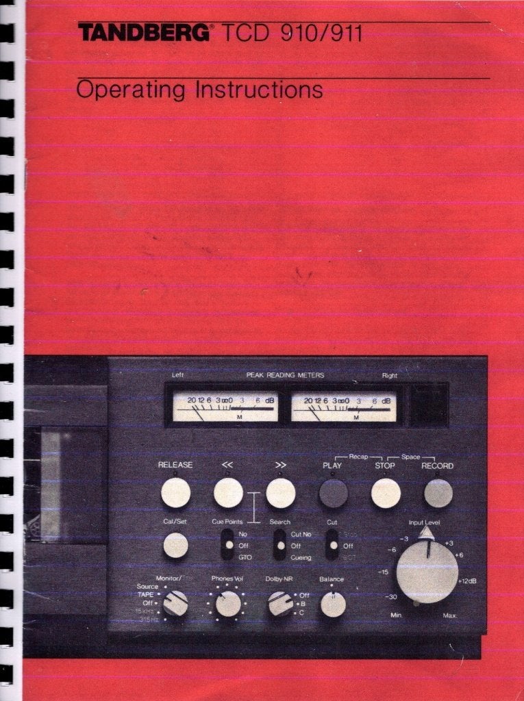 gebruiksaanwijzing TANDBERG TCD 910/911, Verzenden, Nieuw