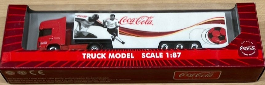 Scania Coca-Cola truck met oplegger (H0), Ophalen of Verzenden, Nieuw, Bus of Vrachtwagen, Overige merken