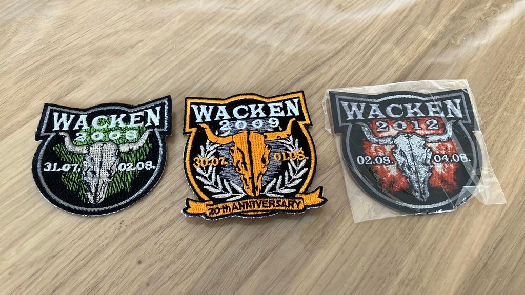 3x Patch Wacken Open Air 2008, 2009 en 2012, Ophalen of Verzenden, Zo goed als nieuw, Kleding