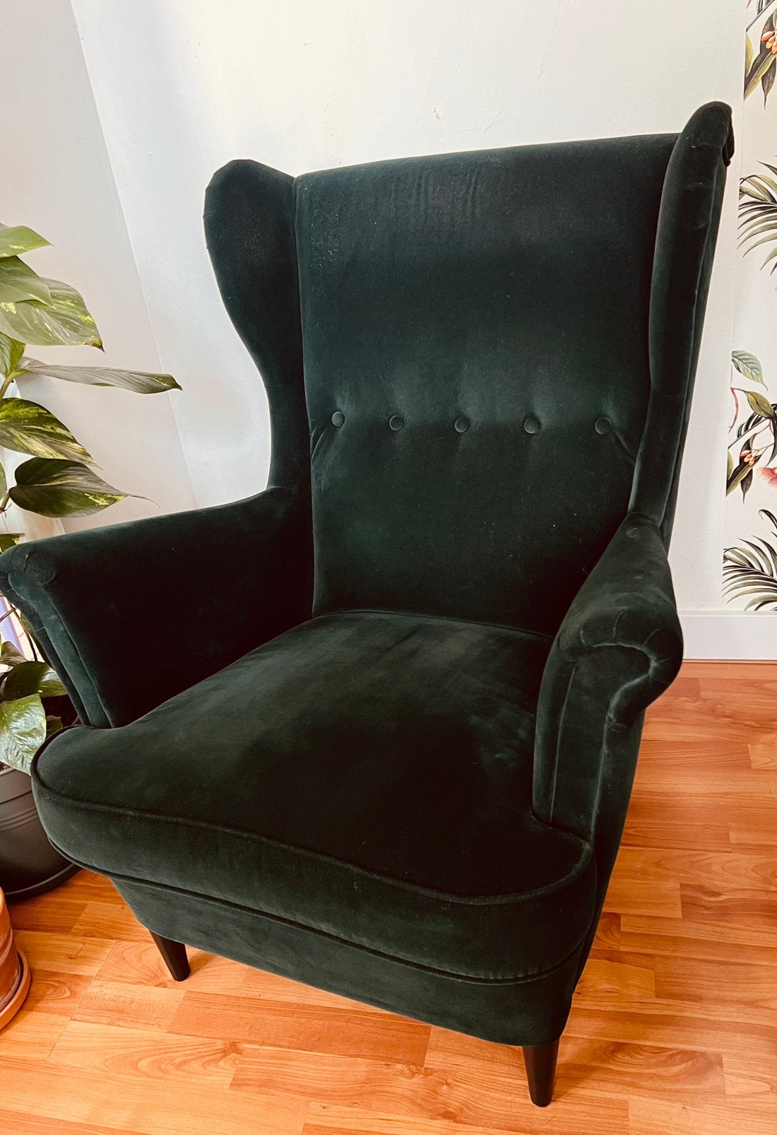 Ikea STRANDMON fauteuil te koop, Huis en Inrichting, Fauteuils, Ophalen, Zo goed als nieuw, 75 tot 100 cm, 50 tot 75 cm