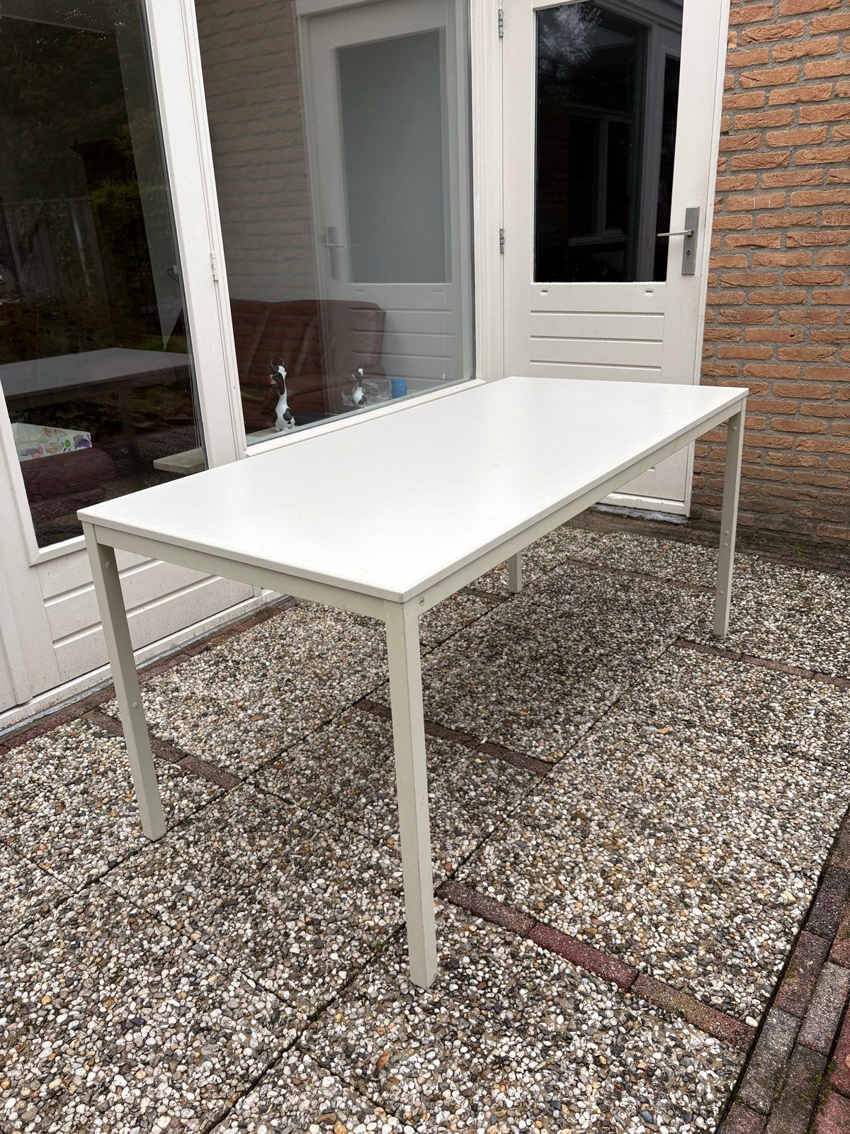 Witte eettafel Drentea Emmen - 160x75 cm, Ophalen, Gebruikt, 50 tot 100 cm, Vijf personen of meer