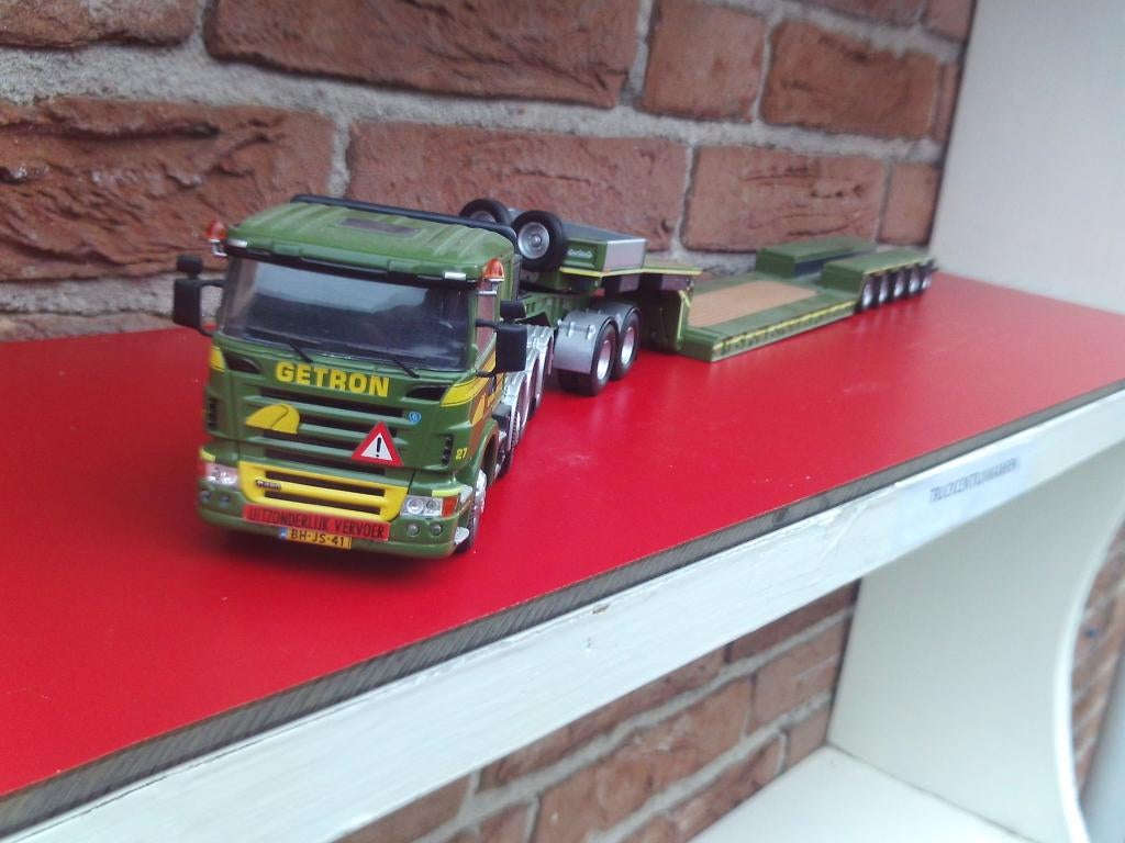 NZG  Scania  R4  met  Nooteboom  van  Getron., Hobby en Vrije tijd, Ophalen of Verzenden, Nieuw, Bus of Vrachtwagen, NZG