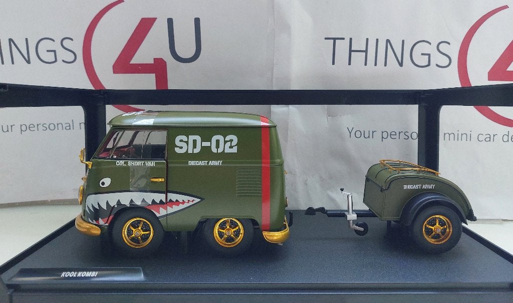 Solido 1:18 Volkswagen T1 Kool Kombi Army Fighter 2023, Ophalen of Verzenden, Nieuw, Auto, Solido