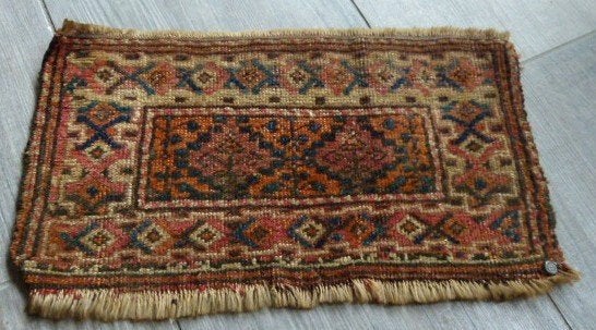 persje handgeknoopt 48x28, Minder dan 50 cm, Minder dan 50 cm, Ophalen of Verzenden, Zo goed als nieuw