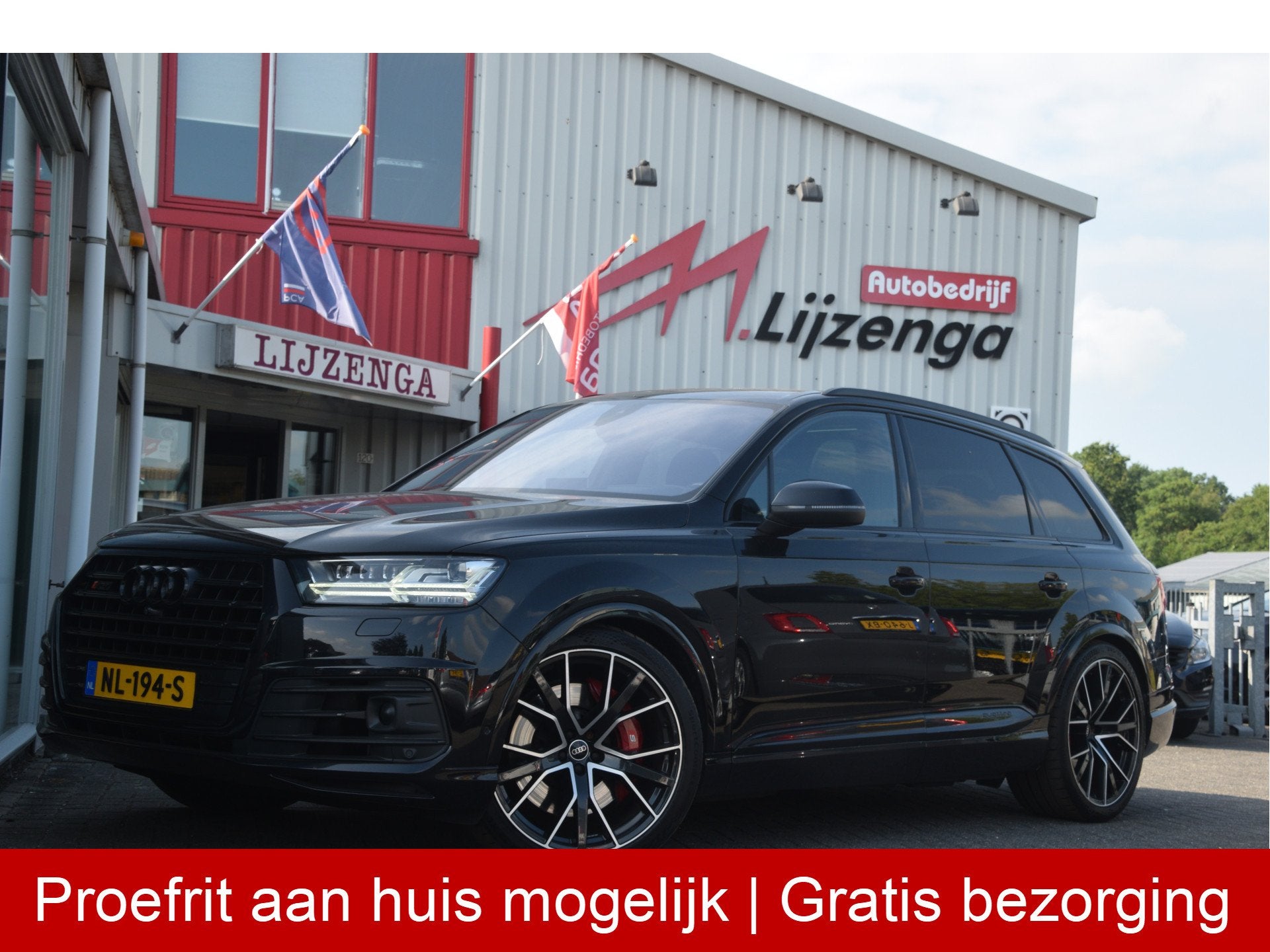 Audi Q7 4.0 TDI SQ7 quattro Pro Line + 7p Bose | Pano | 4w b, Auto's, Audi, Gebruikt, 7 stoelen, Zwart, Leder
