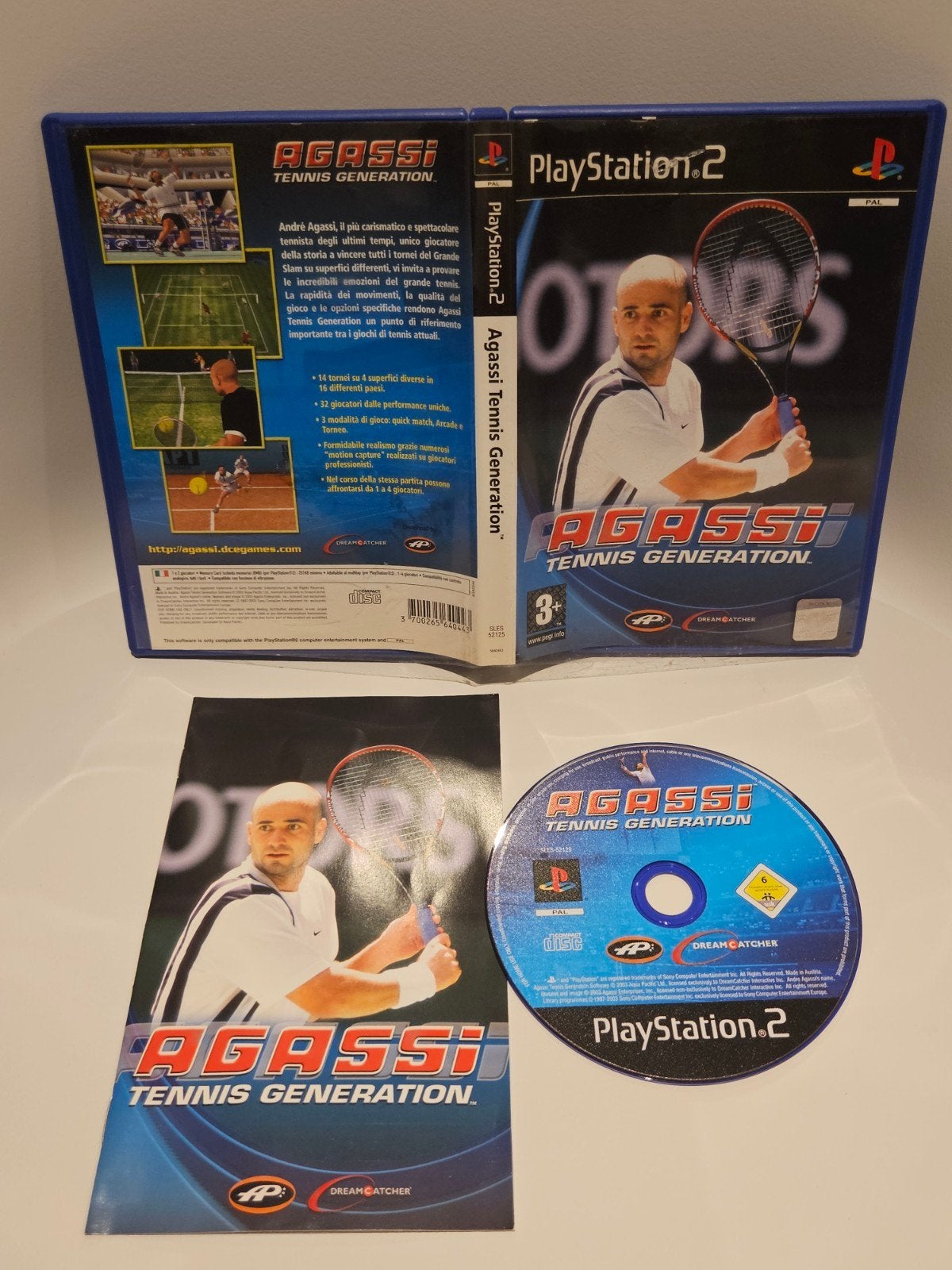 Agassi Tennis PS2, Ophalen of Verzenden, Zo goed als nieuw, Sport, 3 spelers of meer