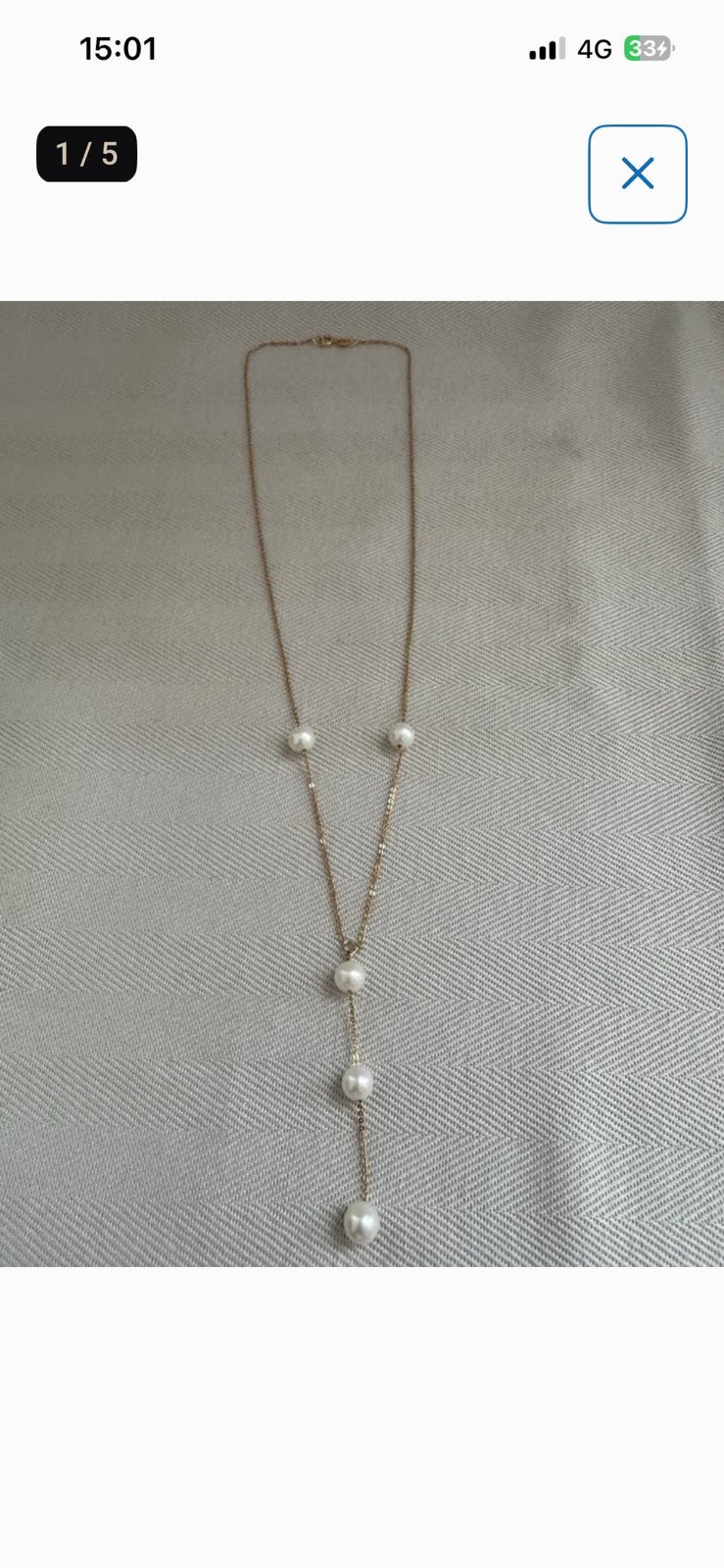 18 karaat gouden collier met parels, Ophalen of Verzenden, Zo goed als nieuw, Goud