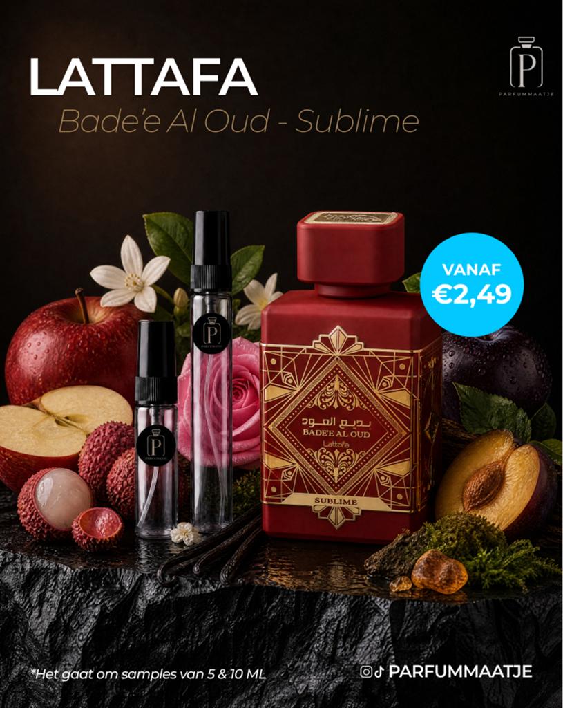 LATTAFA Bade’e Al Oud – Sublime samples te koop, Ophalen of Verzenden, Nieuw