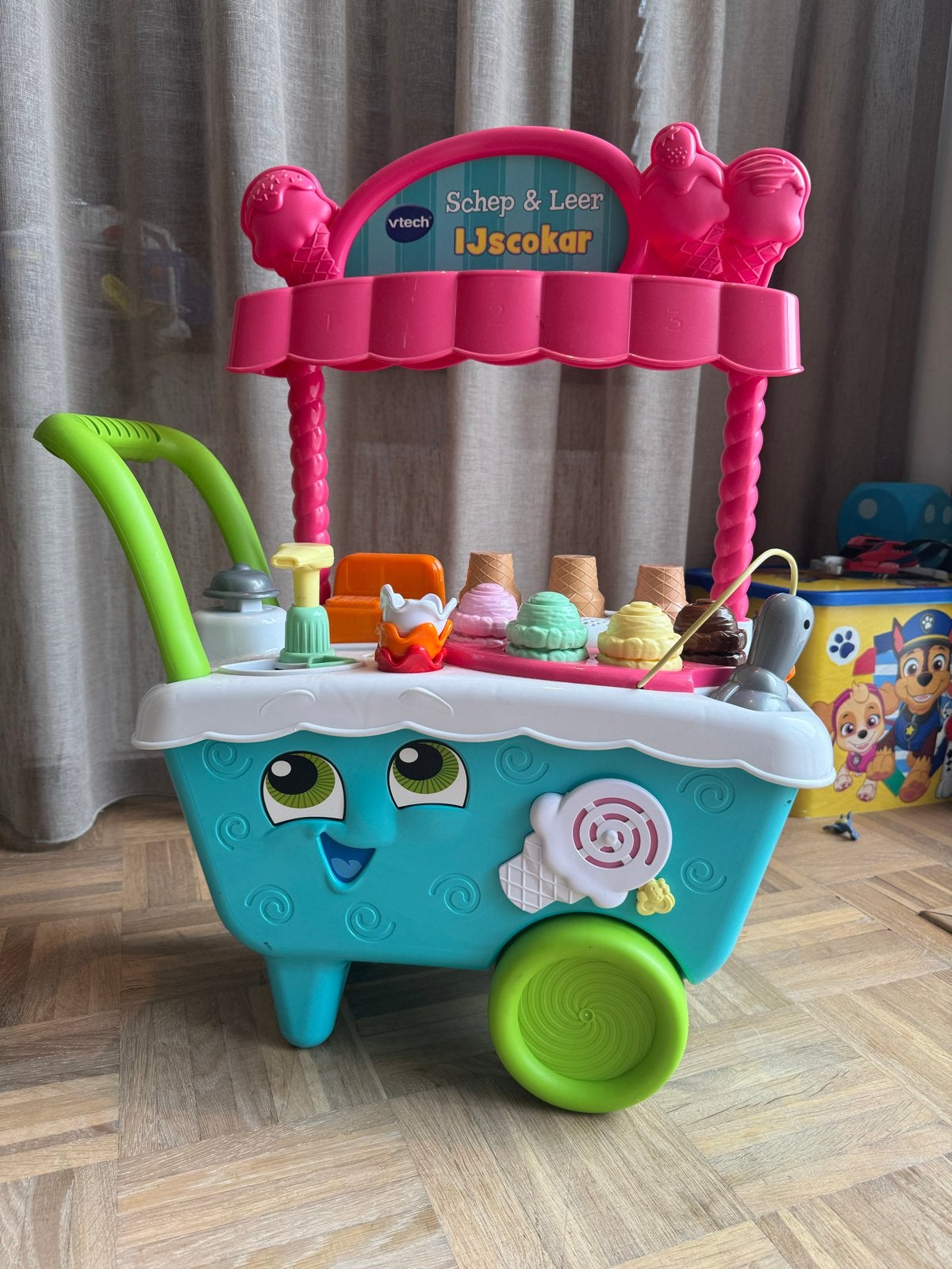 VTech Schep & Leer IJscokar met 15+ activiteiten, Ophalen, Zo goed als nieuw, Rekenen, Met geluid