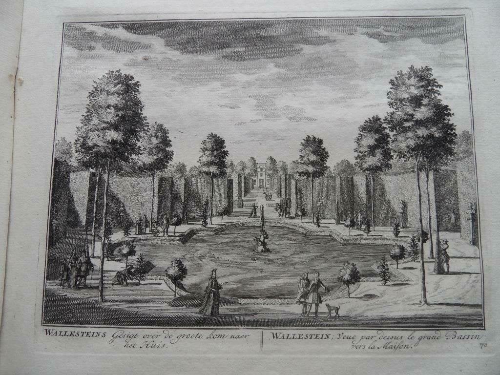 70 Loenen aan de Vecht Huis Wallenstein Kopergravure 1719, Ophalen of Verzenden