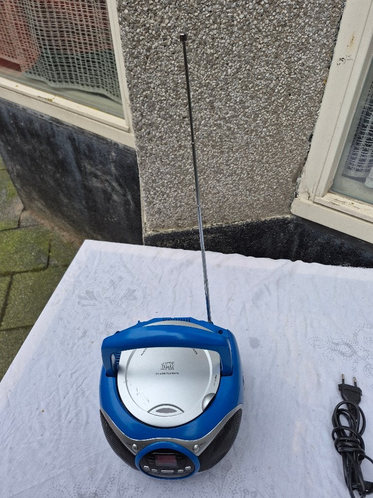 Audiosonic Stereo Radio – Blauw, Ophalen, Gebruikt, Radio, Met cd-speler