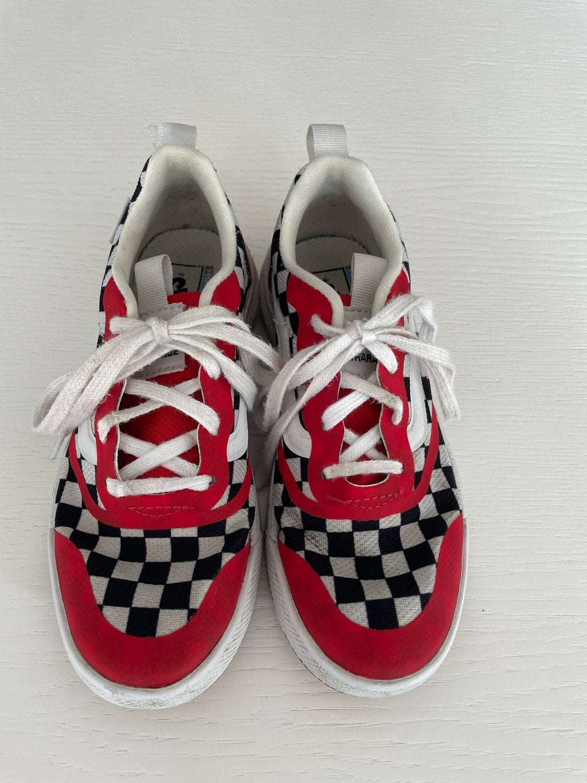 rood/zwart/wit geruite lage katoenen VANS maat 32, Gebruikt, Ophalen of Verzenden, Jongen of Meisje, Sportschoenen