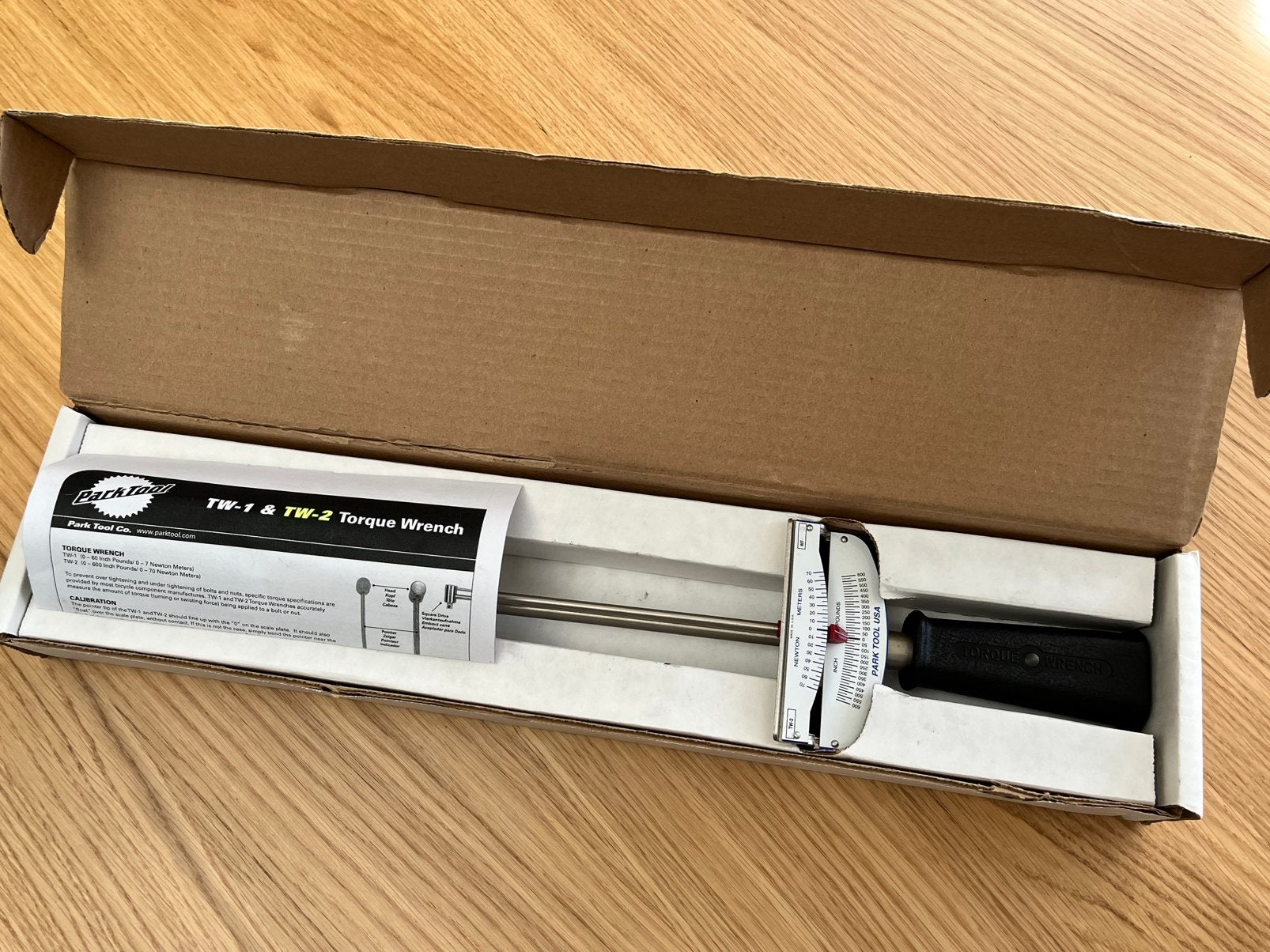 Park Tool USA TW-2 Torque Wrench momentsleutel, Verzenden, Zo goed als nieuw, Overig gereedschap
