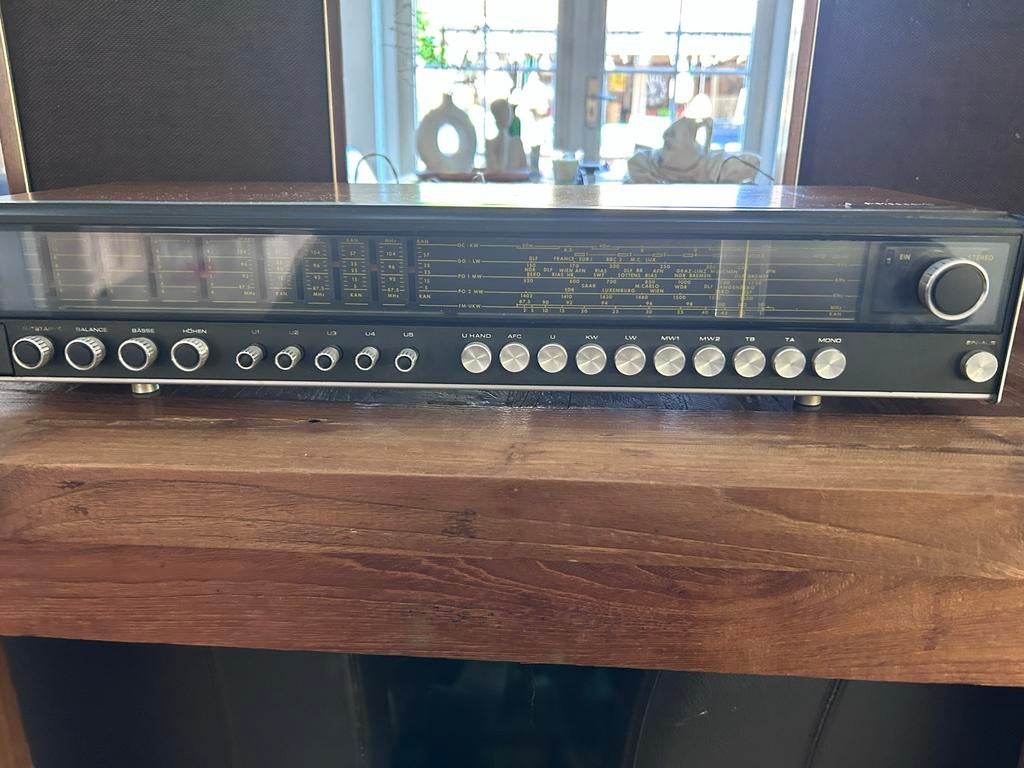Vintage Philips stereo receiver met hifi speakers, Ophalen of Verzenden, Zo goed als nieuw
