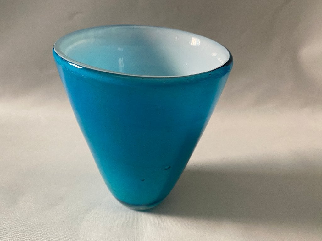 Design Des Pots zware vaas Mondgeblazen, Huis en Inrichting, Gebruikt, Overige kleuren, 16 cm, Ophalen of Verzenden