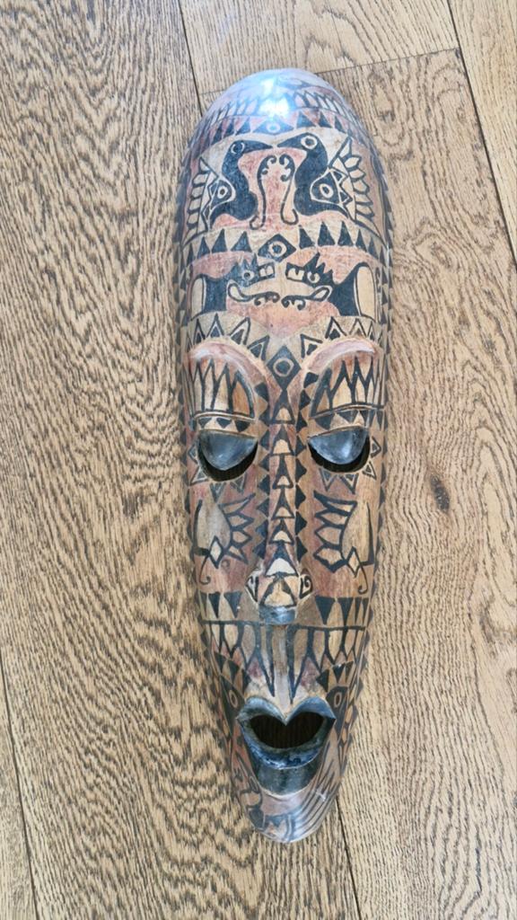 Unieke Indonesische Houten Masker - Handgesneden Decoratie, Ophalen