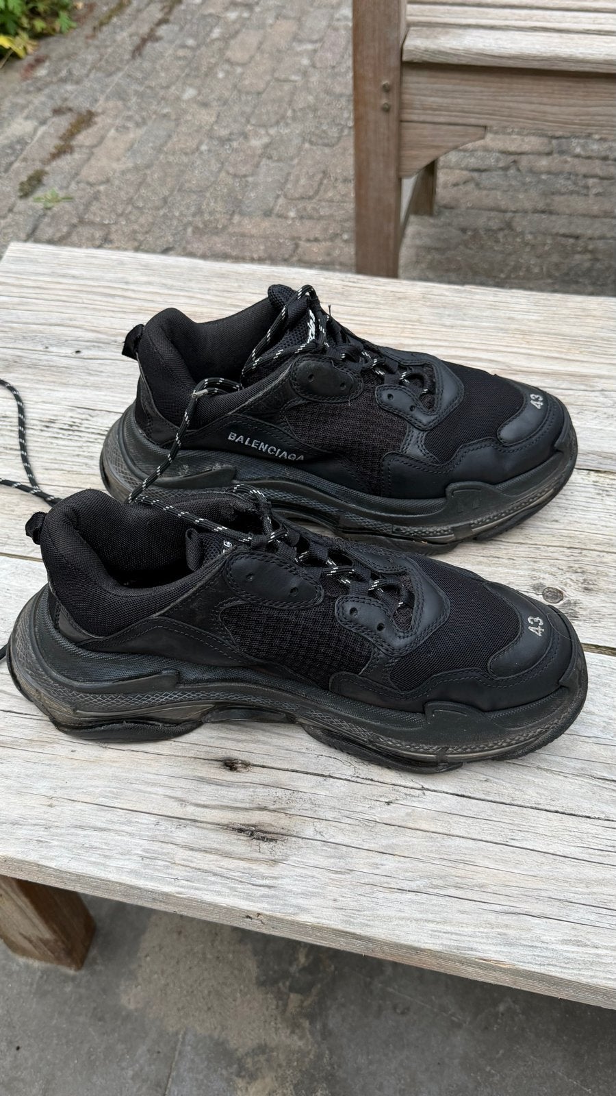 Balenciaga Triple S Sneakers Zwart Maat 43, Kleding | Heren, Schoenen, Ophalen, Zwart, Sneakers of Gympen, Gedragen