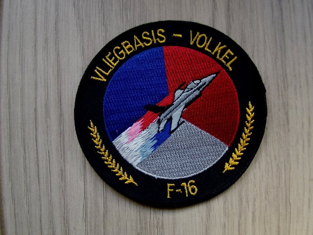 Patch Royal Netherlands Air Force Vliegbasis Volkel F-16, Verzenden, Luchtmacht, Nederland, Embleem of Badge