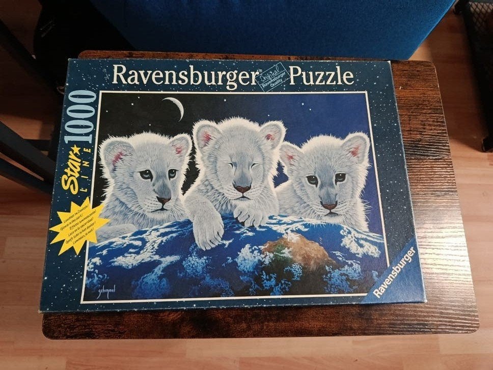Ravensburger Star Line 1000 stukjes - Witte Leeuwen, Hobby en Vrije tijd, Ophalen of Verzenden, Gebruikt, Legpuzzel