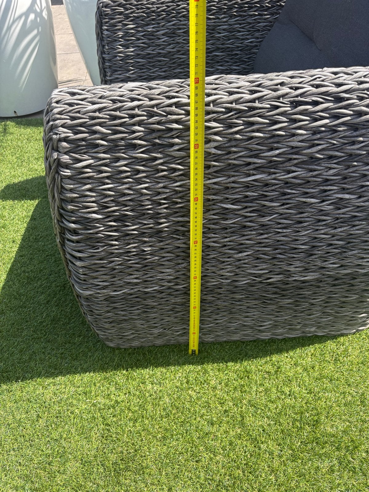 Comfortabele Wicker Lounge tuinstoel met kussens., Tuin en Terras, Tuinstoelen, Ophalen, Zo goed als nieuw, Wicker