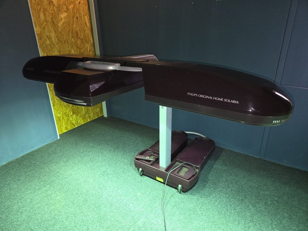 Philips SunMobile 4S - Inklapbare zonnebank, Ophalen, Zo goed als nieuw, Zonnebank enkelzijdig, Minder dan 10 lampen