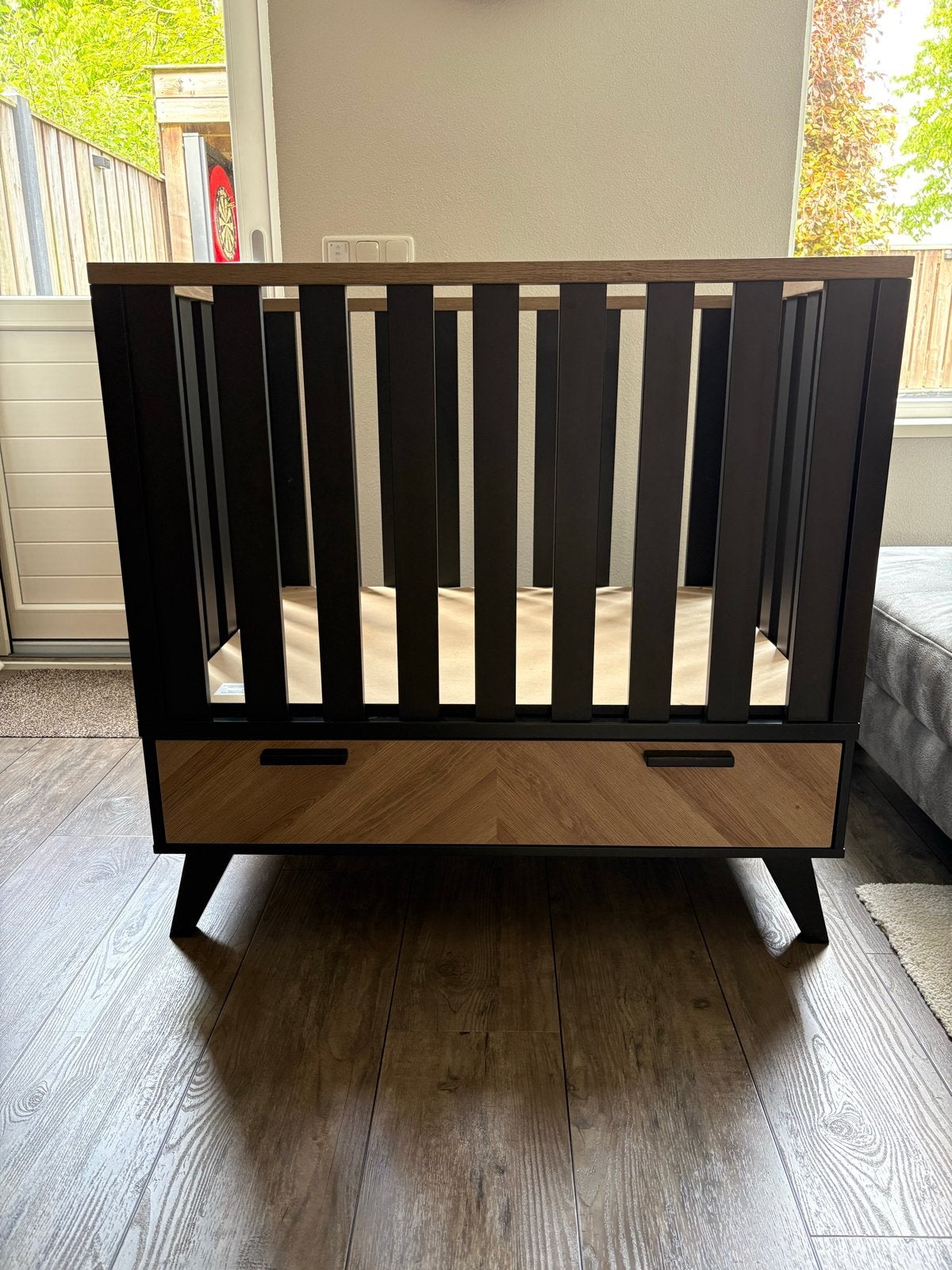 Lancaster box met lade - Zwart/Hout, Kinderen en Baby's, Boxen, Ophalen of Verzenden, Gebruikt, Lade