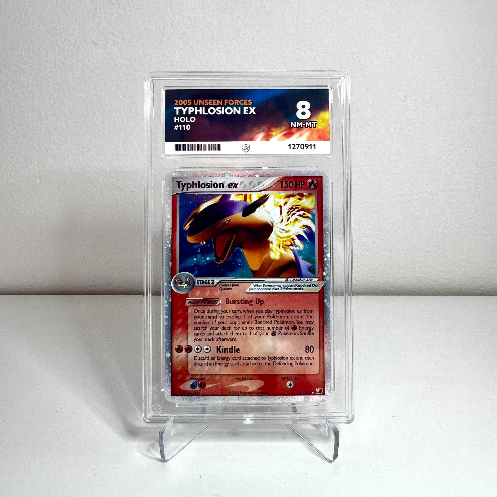 Pokémon Typhlosion 110/115 ACE 8 Unseen Forces, Ophalen of Verzenden, Zo goed als nieuw