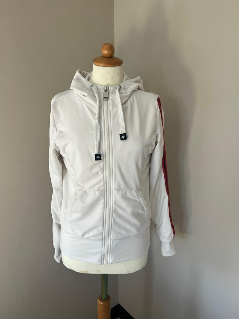 Goldbergh hoodie vest wit rood M, Maat 38/40 (M), Wit, Ophalen of Verzenden, Fitness of Aerobics