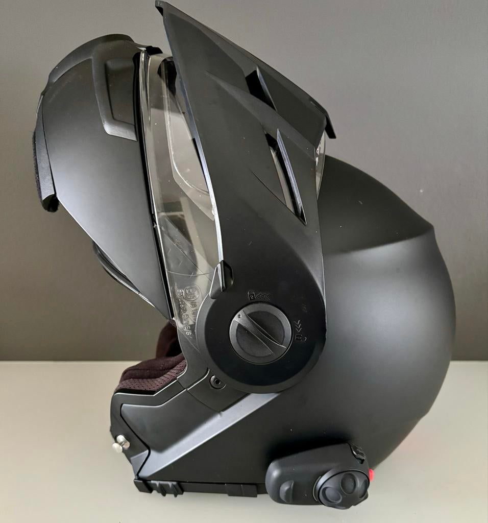 Schuberth E1 Systeemhelm Mat Zwart - Maat M, Motoren, Overige merken, M, Systeemhelm, Heren
