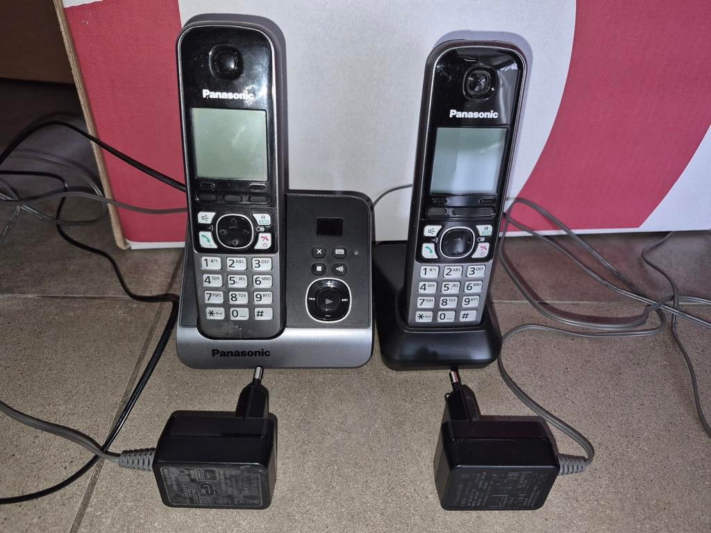 Panasonic KX-TG6722NLB Draadloze Telefoonset (2 Handsets), Ophalen of Verzenden, Gebruikt, 2 handsets