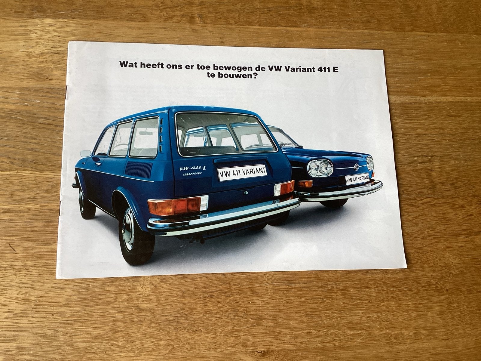 VW Variant 411 E en VW Variant 1600 brochure 1969, Ophalen of Verzenden, Gelezen, Volkswagen