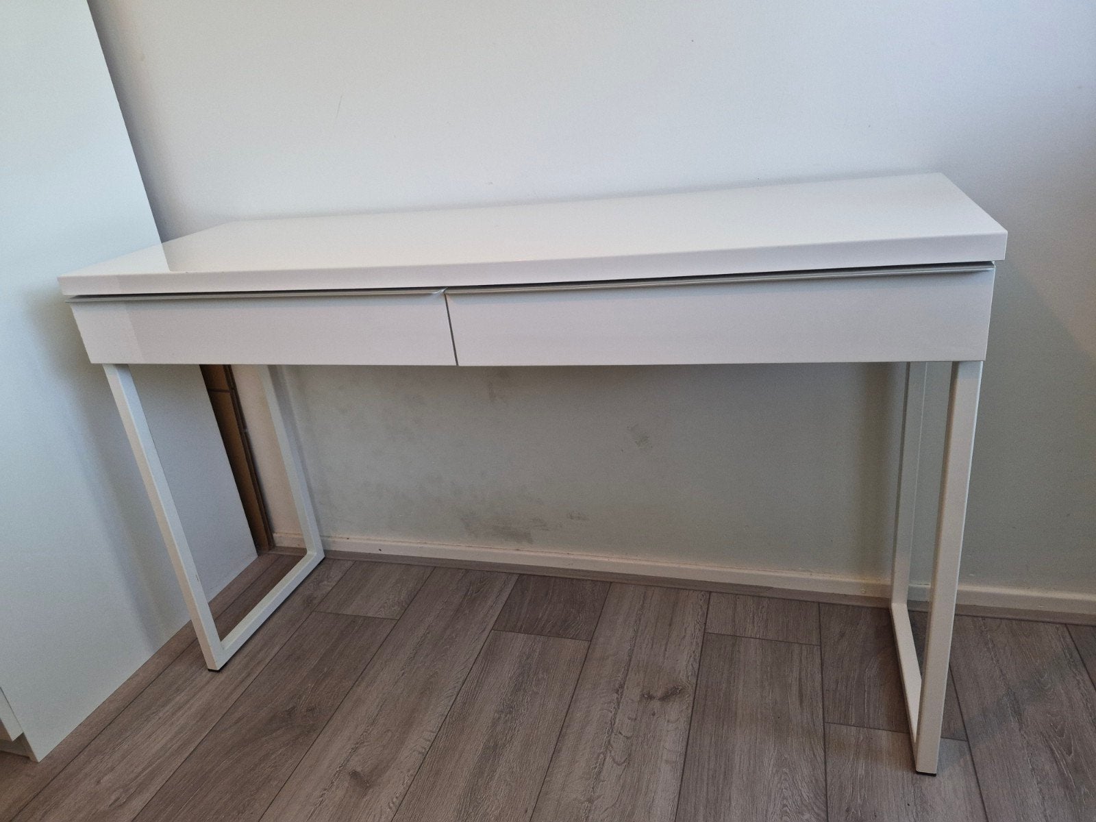 Wit bureau / make-up tafel 120x40x75 cm, Ophalen, Zo goed als nieuw, 40 cm, 120 cm