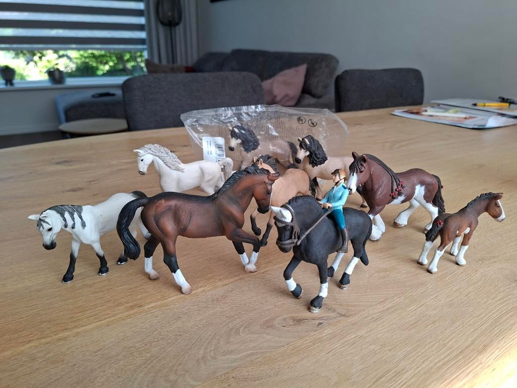 Schleich paarden en ruiter set, Ophalen of Verzenden, Gebruikt, Jongen of Meisje