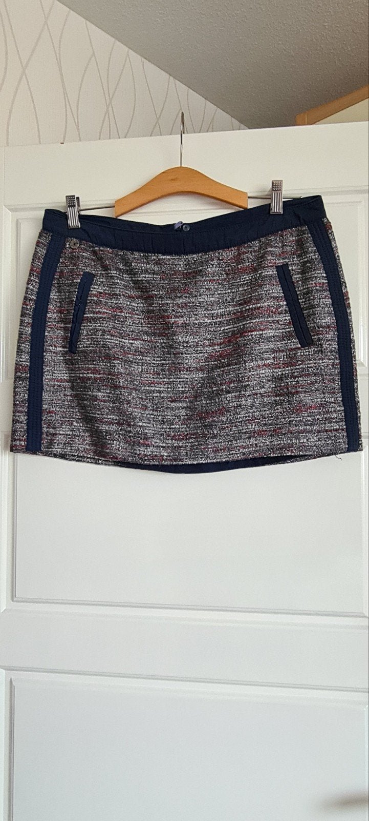 Te koop blauw/zilver kleurig dames rokje, maat 40, merk EDC., Maat 38/40 (M), Blauw, Ophalen of Verzenden, Zo goed als nieuw