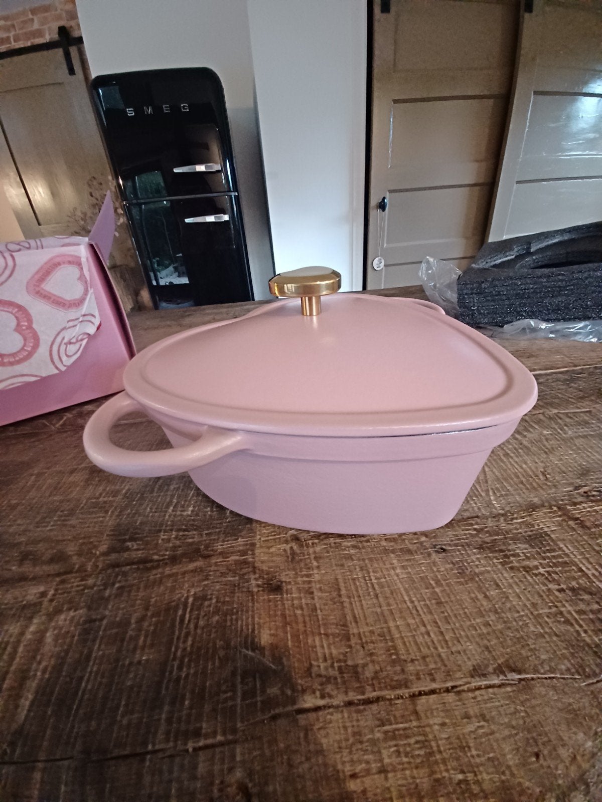 Cook & Pan Gietijzeren Hartjespan - Roze (Nieuw), Ophalen, PFAS-vrij, Nieuw, Overige merken