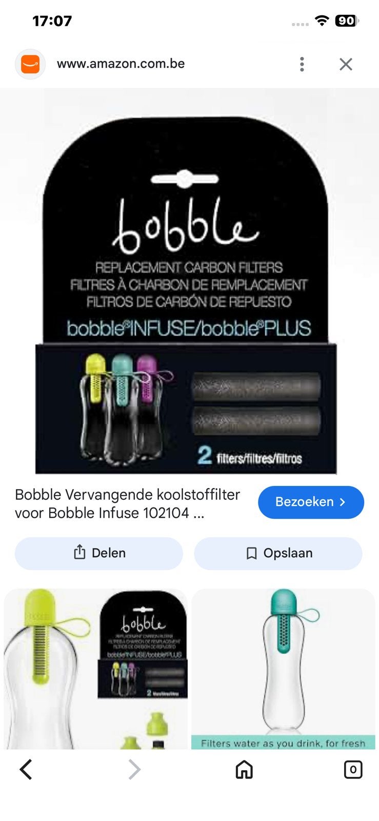 NIEUWE BOBBLE INFUSE REPLACEMENTS CARBON FILTERS, Ophalen, Nieuw