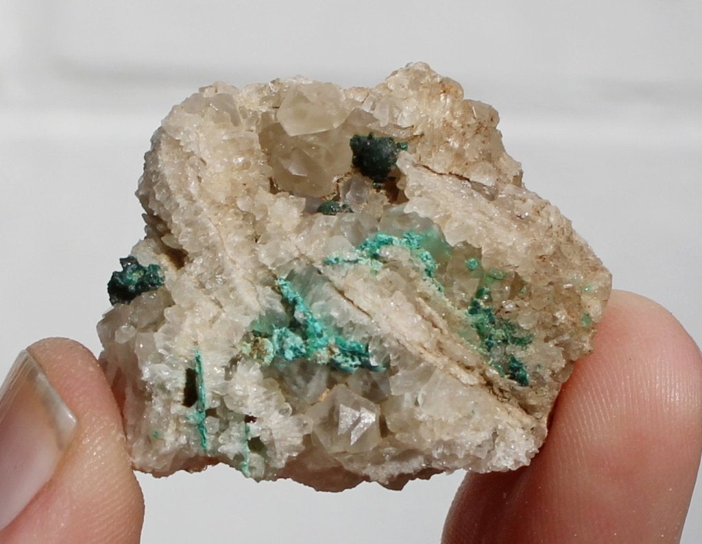 KWARTS en MALACHIET uit BOUQUE PAYROL in FRANKRIJK, Ophalen of Verzenden, Mineraal