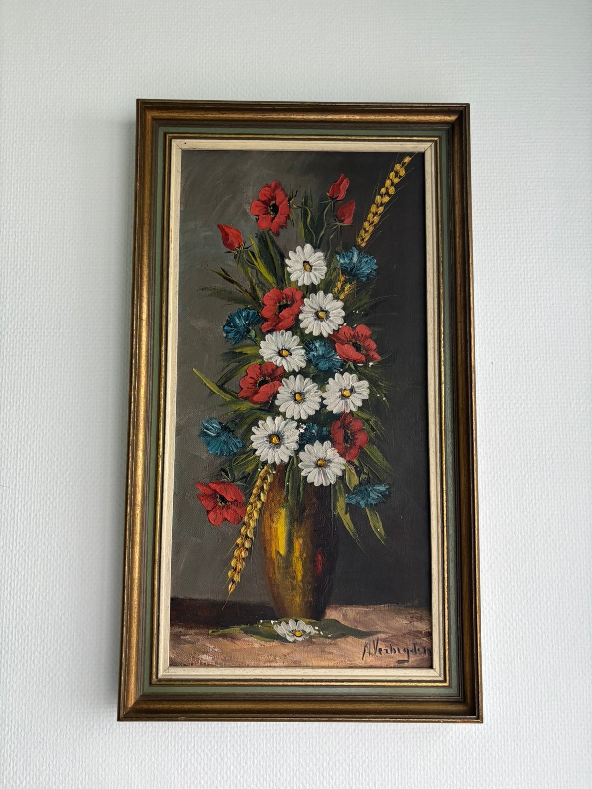 Klassiek Bloemstilleven: Veldboeket in Vaas – A. Verheyden, Ophalen of Verzenden