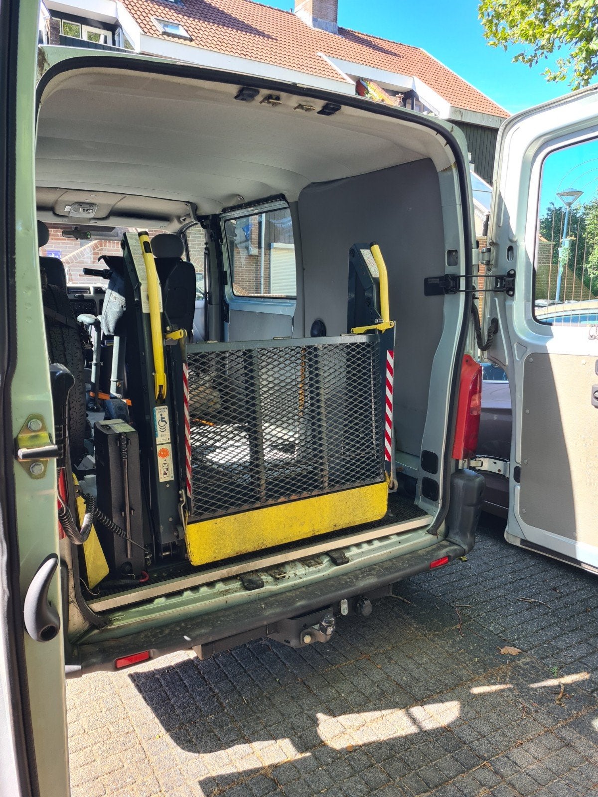 elektrische rolstoel lift bus, Ophalen, Inklapbaar, Zo goed als nieuw, Elektrische rolstoel