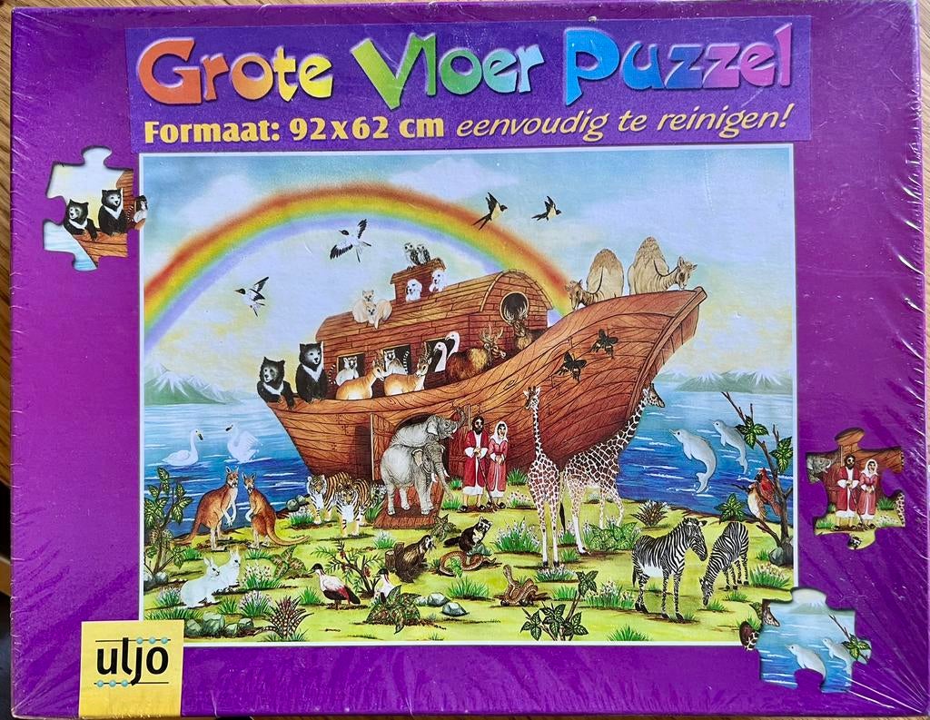 Grote vloerpuzzel “De Ark van Noach” 48 stukjes NIEUW, Hobby en Vrije tijd, Denksport en Puzzels, Ophalen of Verzenden, Minder dan 500 stukjes
