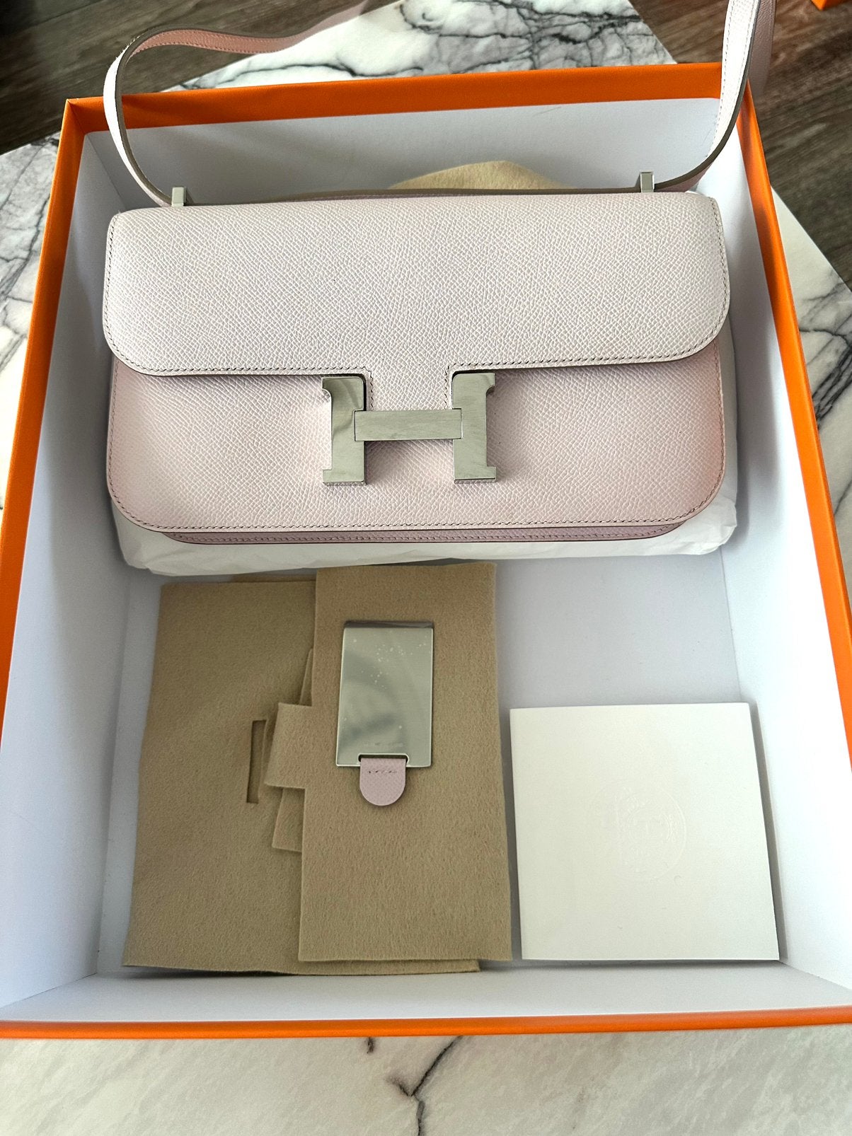 HERMES Contance Elan mauve pale, Ophalen, Zo goed als nieuw, Zwart